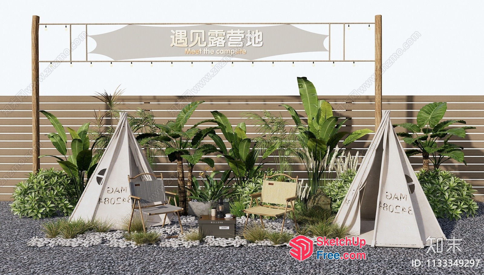 Campsite Decorations 3D SketchUp File