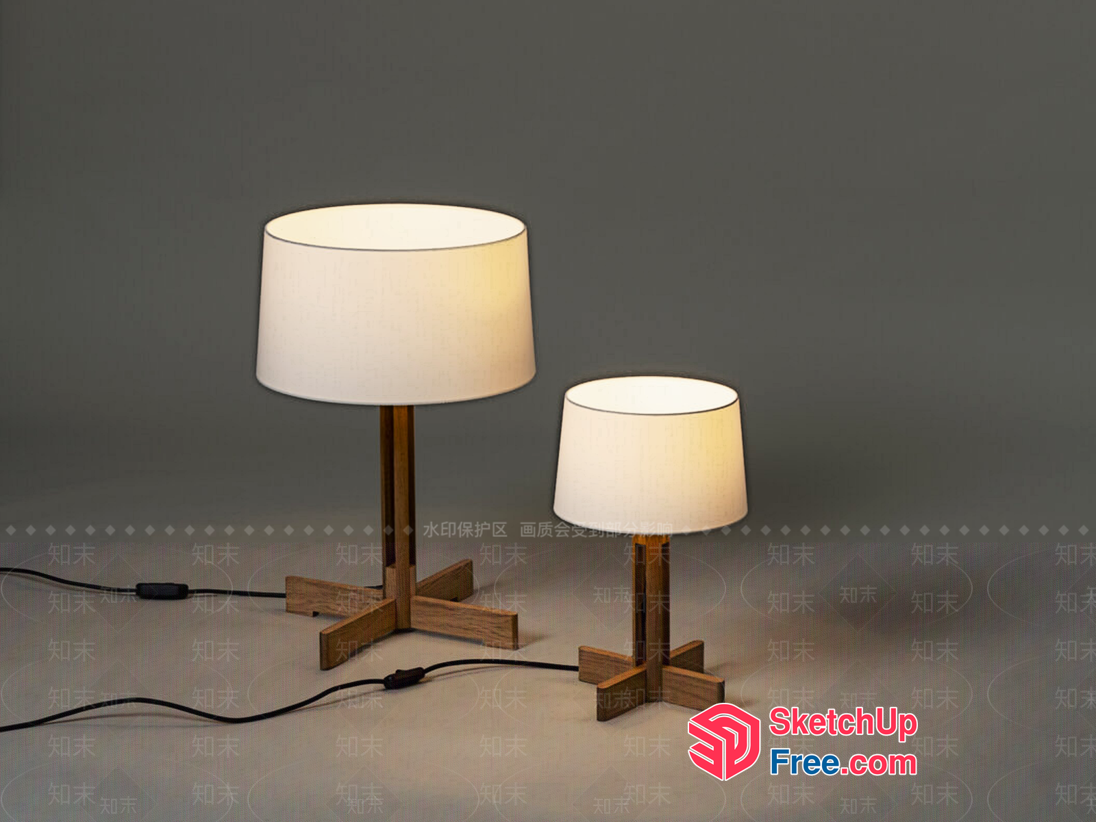 Simple Modern Table Lamps 3D SketchUp File
