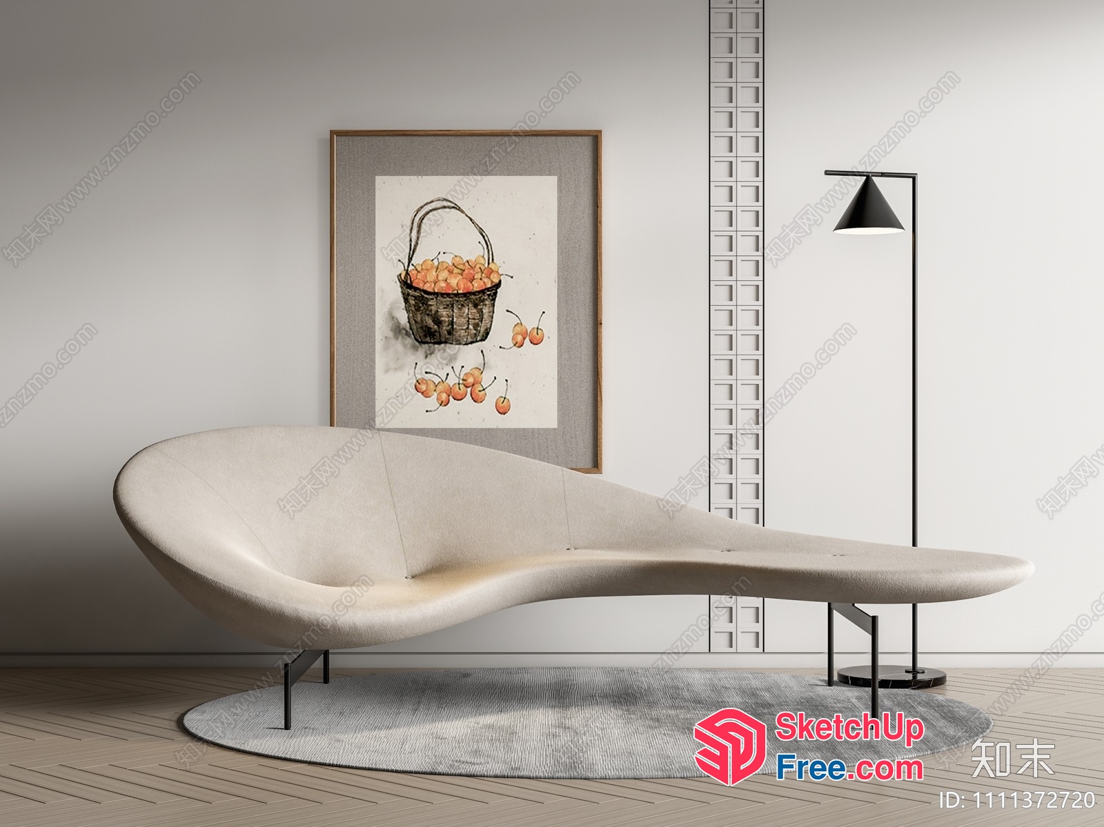 Modern Minimalist Living Room With Elegant Furniture 3D SketchUp File