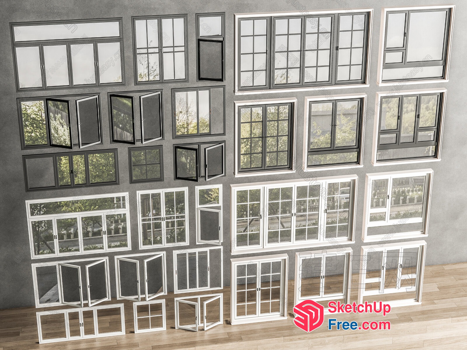 Window Designs And Styles For Various Interiors 3D SketchUp File