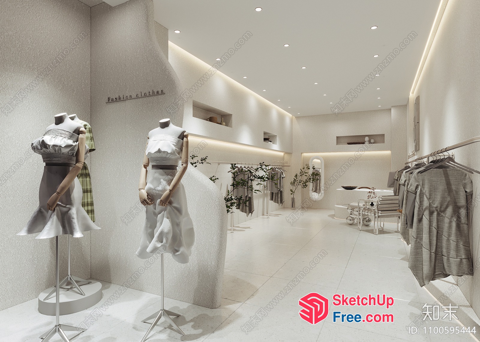 Fashion Clothes Store Interior 3D SketchUp File