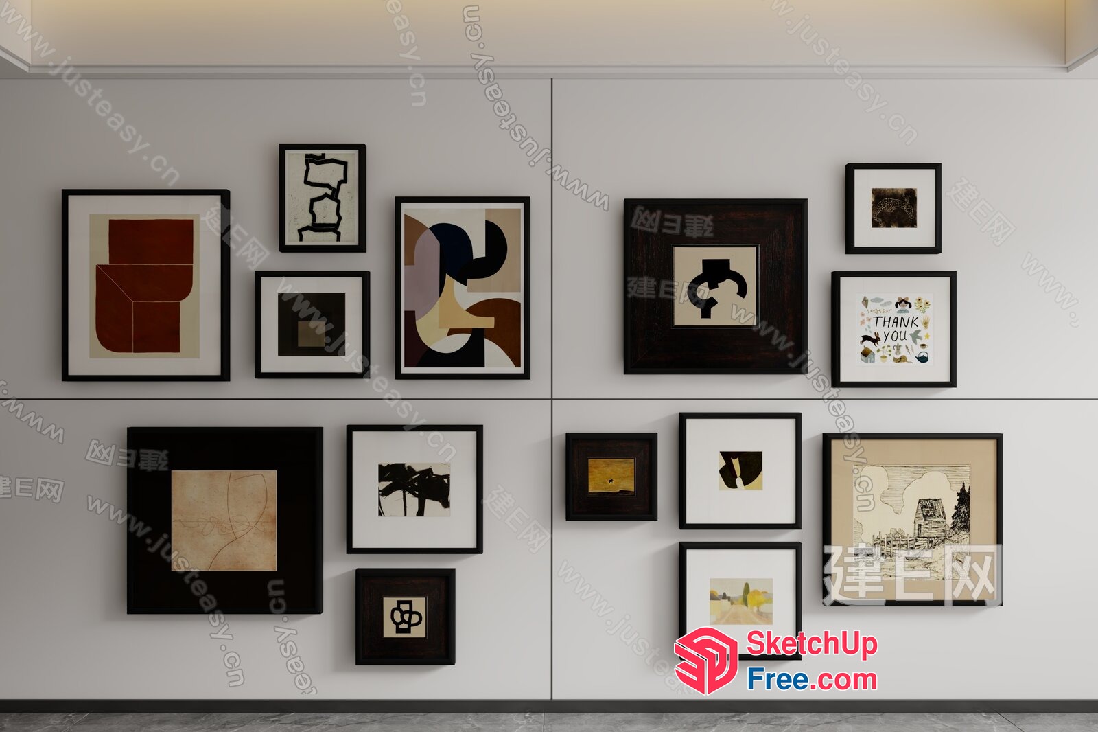 Minimalist Artwork Collection 3D SketchUp File