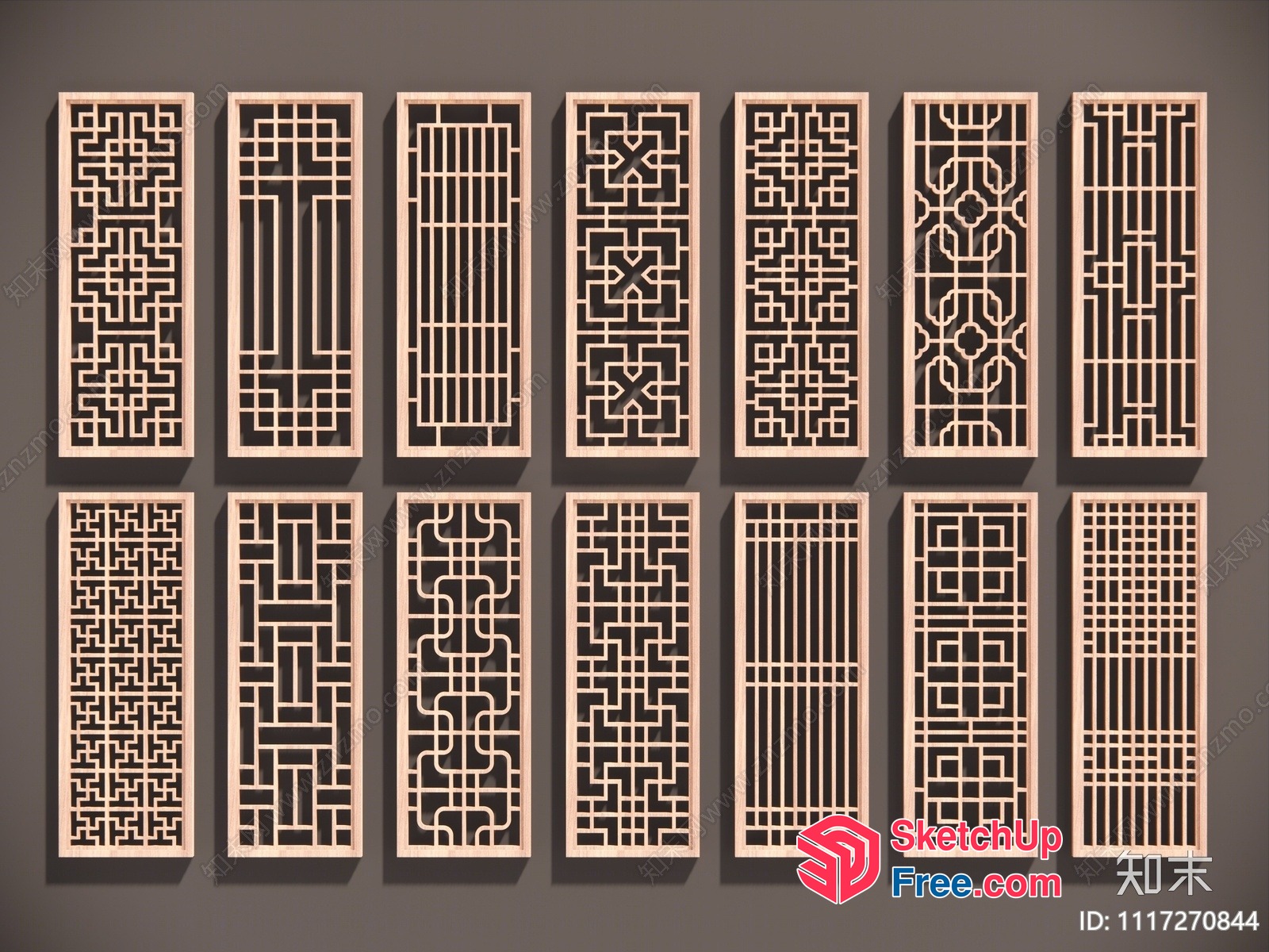 Decorative Rectangular Patterns 3D SketchUp File
