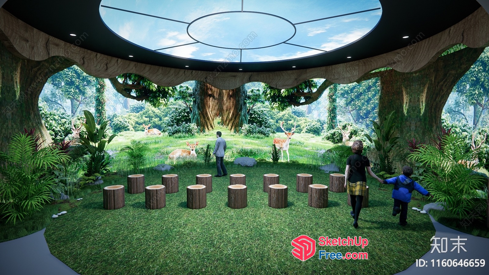 Serene Forest Interior 3D SketchUp File