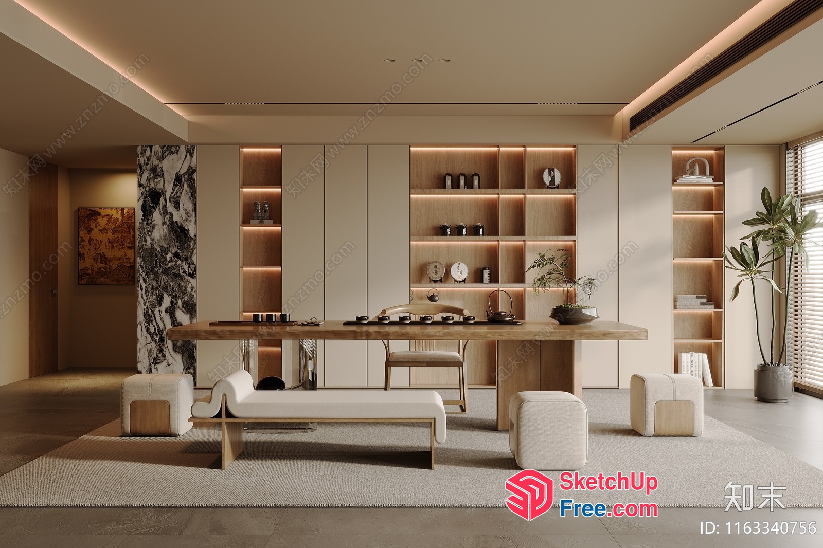 Elegant And Modern Living Room Design 3D SketchUp File