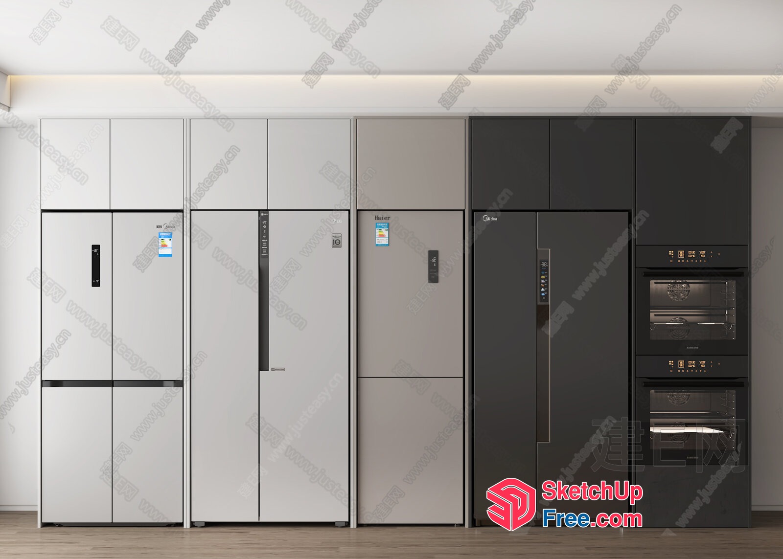 Modern Kitchen Appliances Display 3D SketchUp File