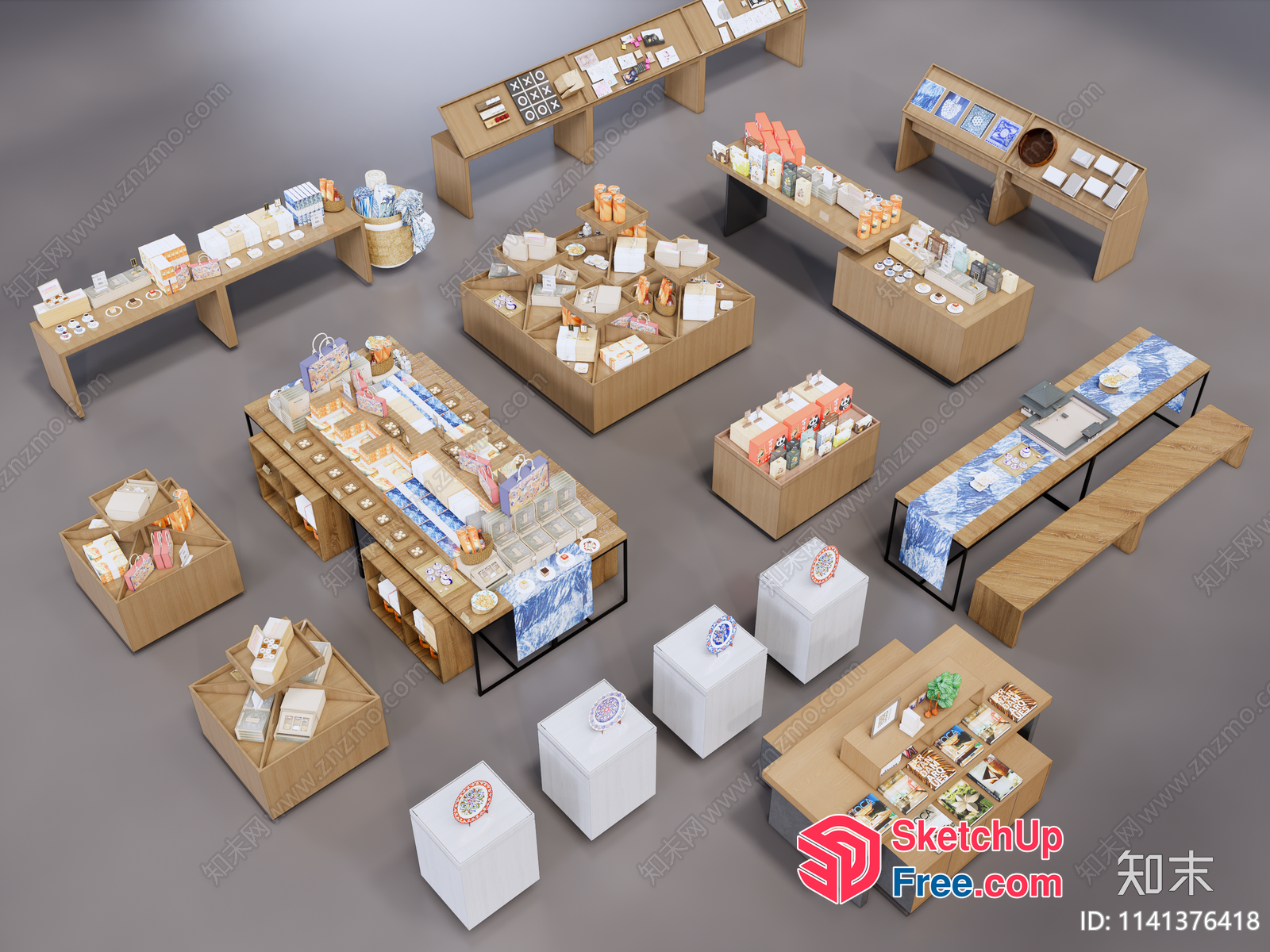Interior 3D Rendering Of A Commercial Street Store 3D SketchUp File