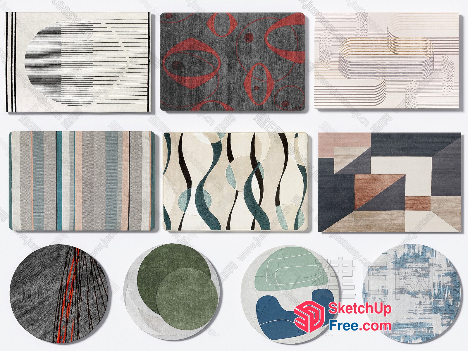 Abstract Geometric Patterns And Shapes 3D SketchUp File