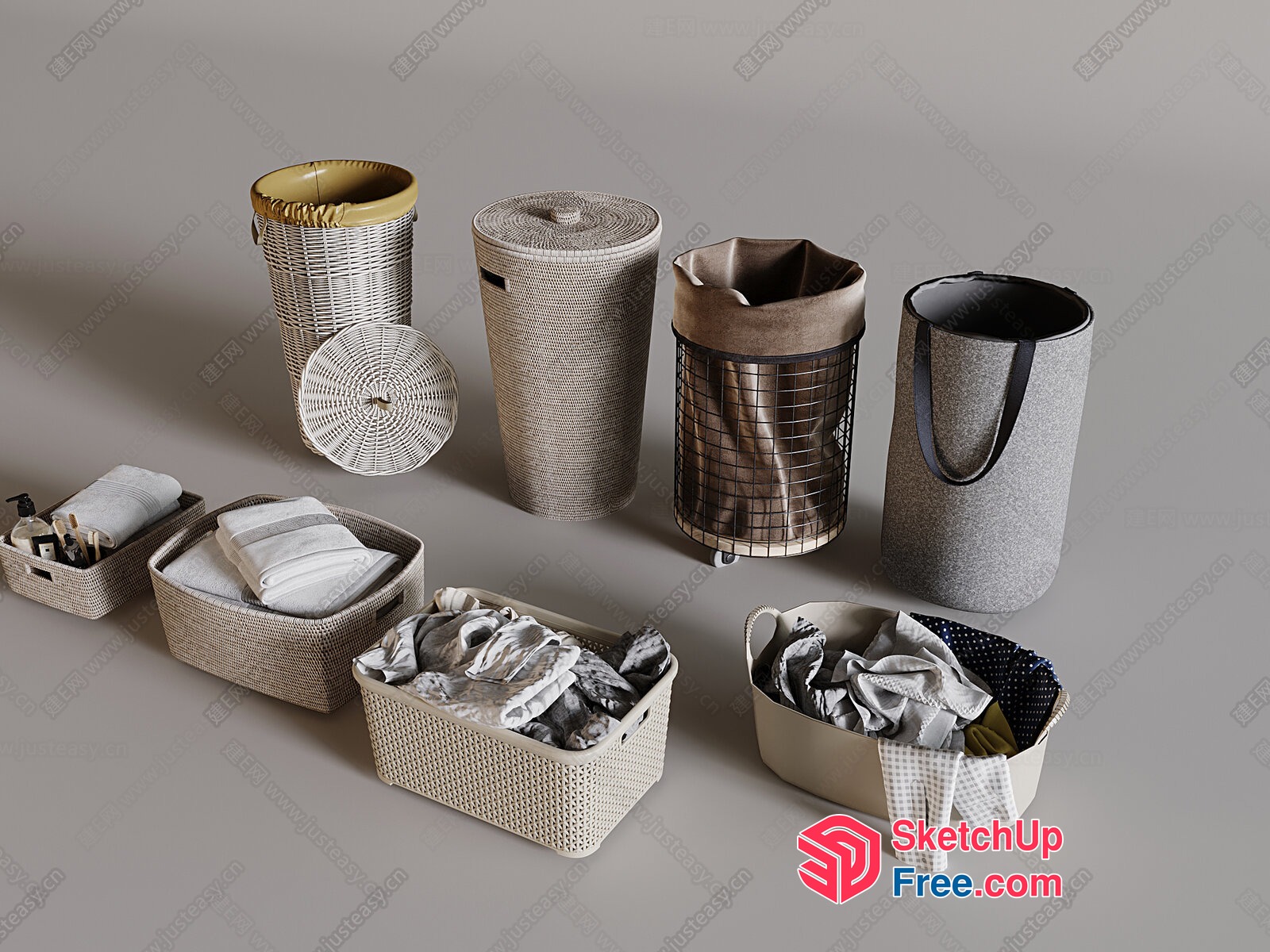 Decorative Storage Baskets For Home Organization 3D SketchUp File