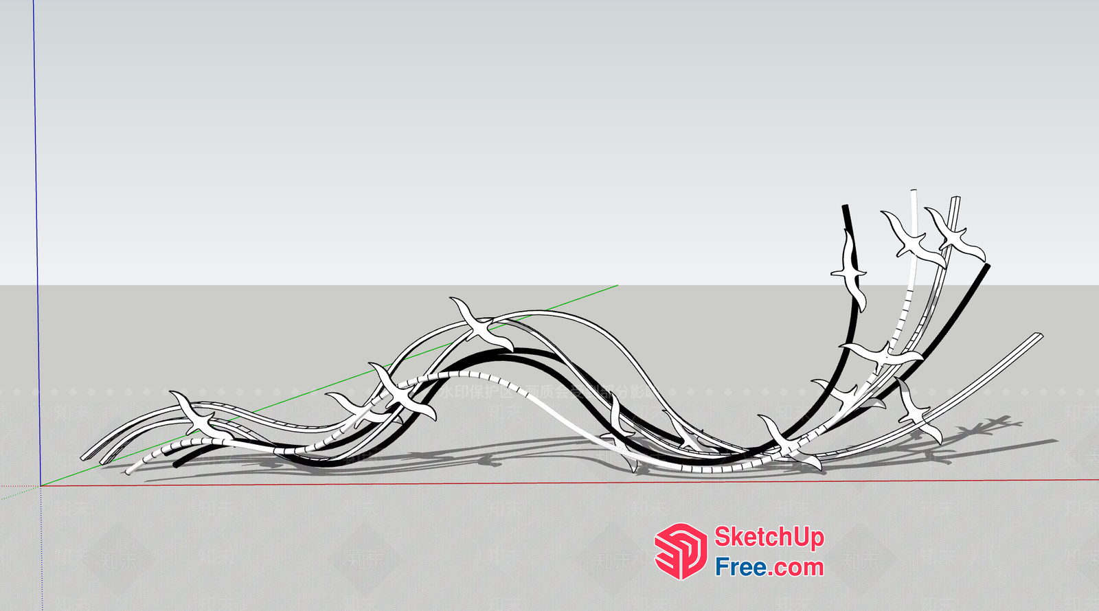 Winding Barbed Wire 3D SketchUp File