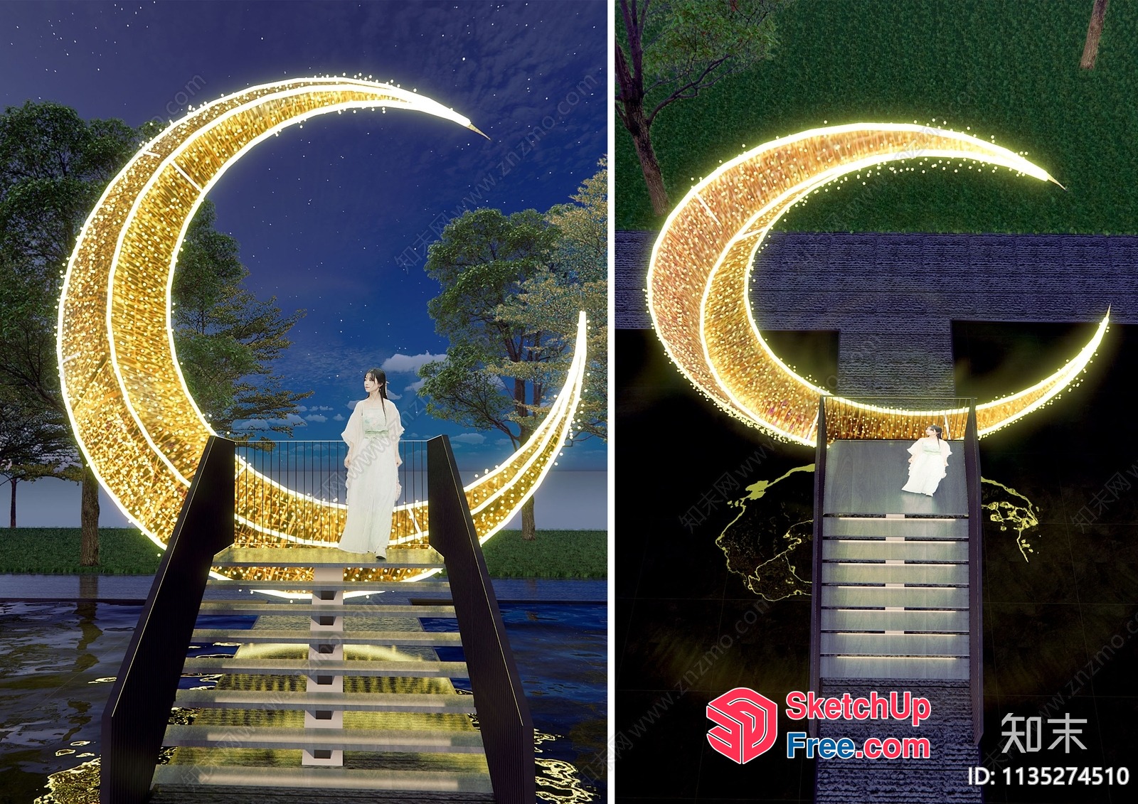 Moonlit Stairway To Serenity 3D SketchUp File
