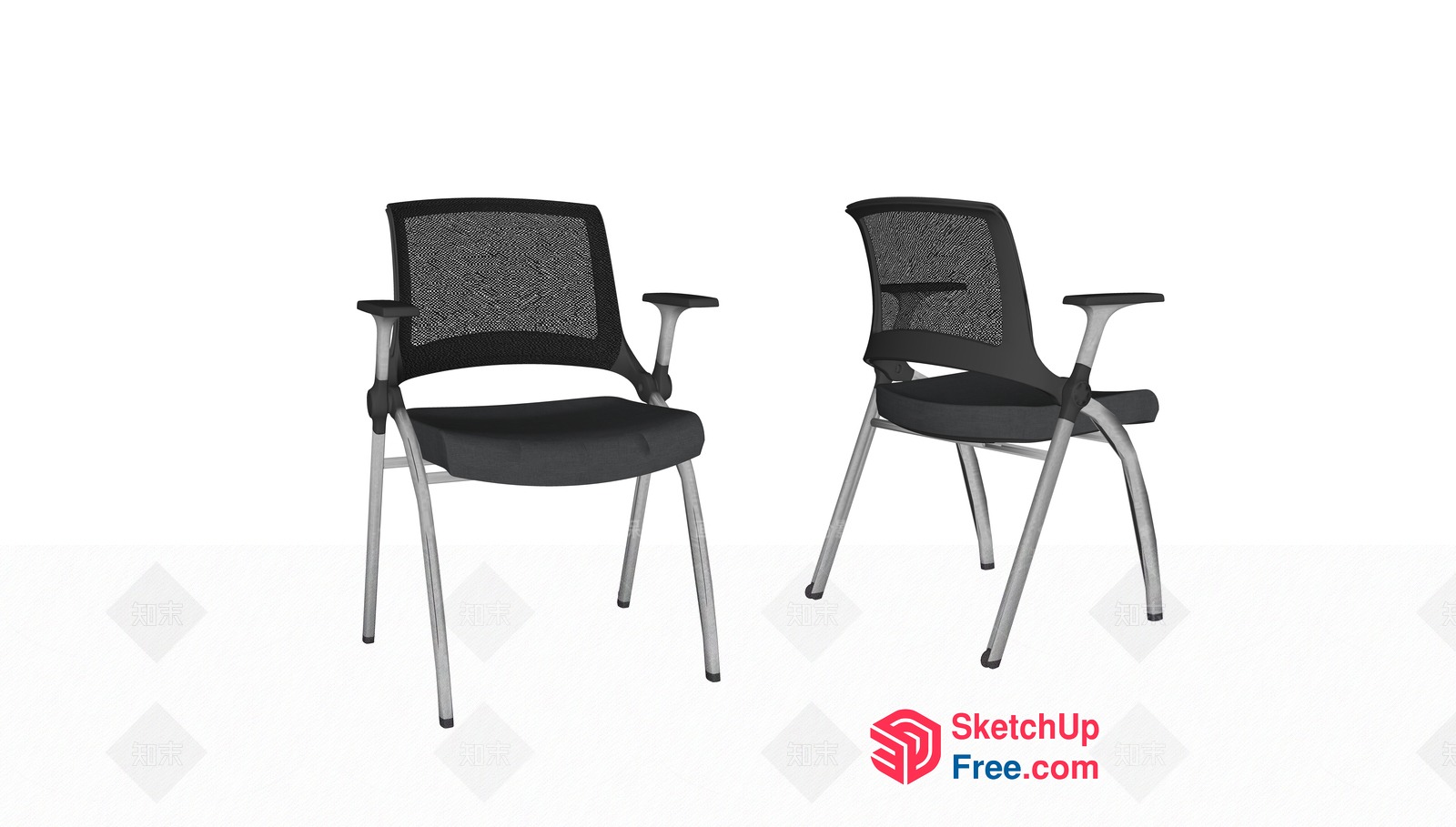 Office Chairs With Sleek Design And Comfortable Seating 3D SketchUp File