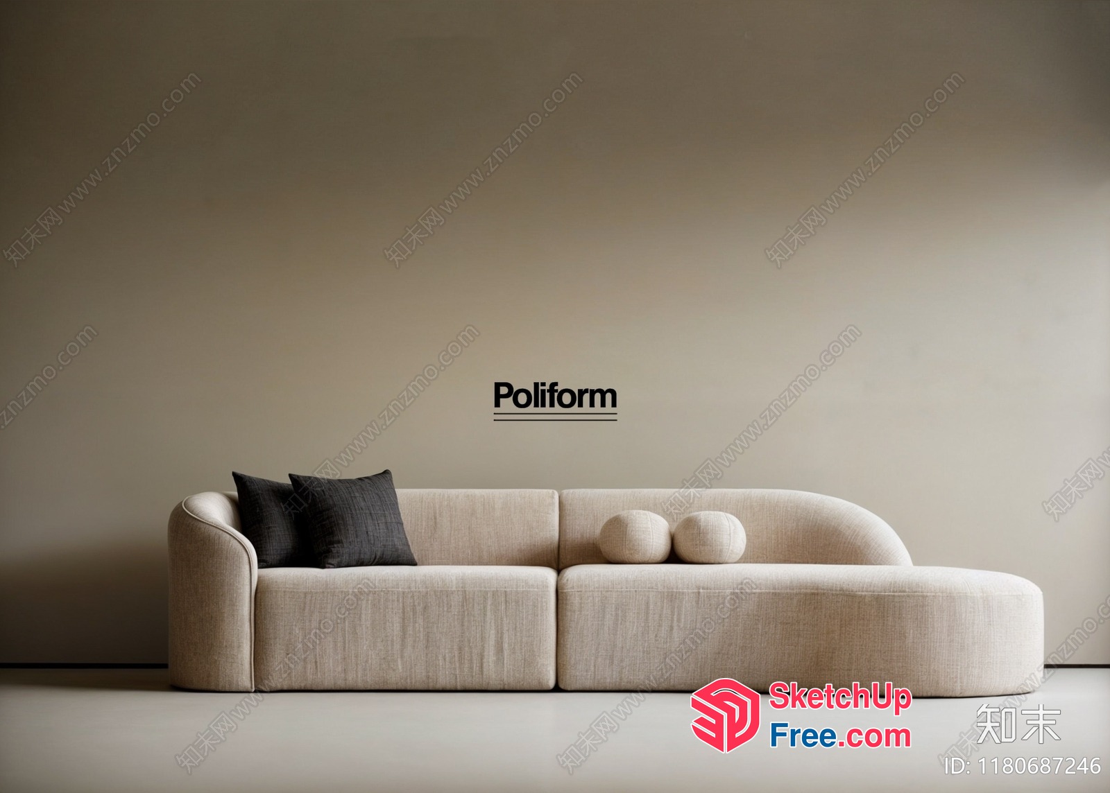 Modern Minimalist Sofa Design 3D SketchUp File