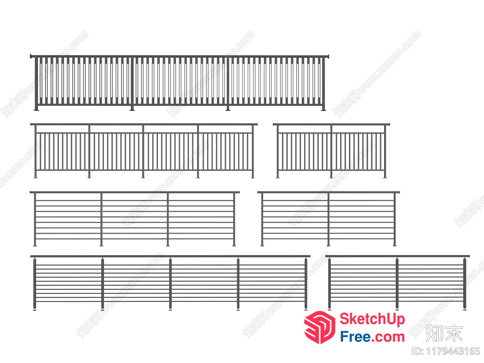 Railing Designs For Various Settings 3D SketchUp File