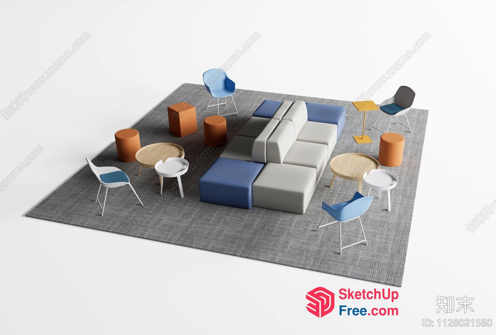 Modern Living Room Furniture Collection 3D SketchUp File