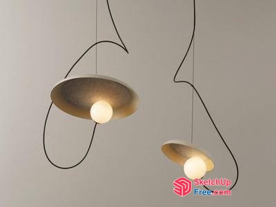 Sleek Modern Hanging Light Fixtures 3D SketchUp File