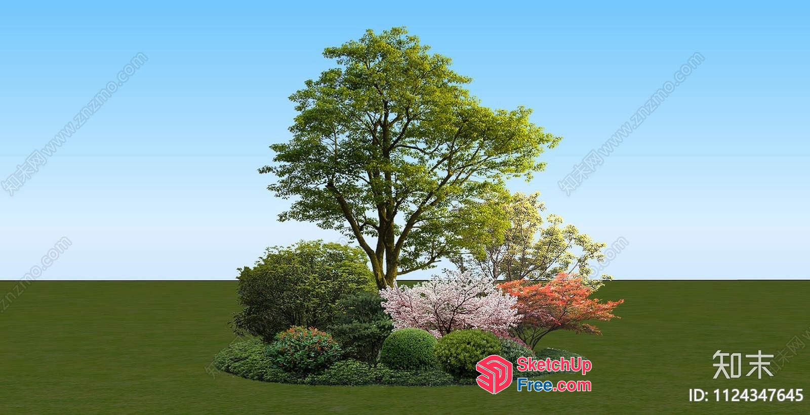 Serene Japanese Garden Scene 3D SketchUp File