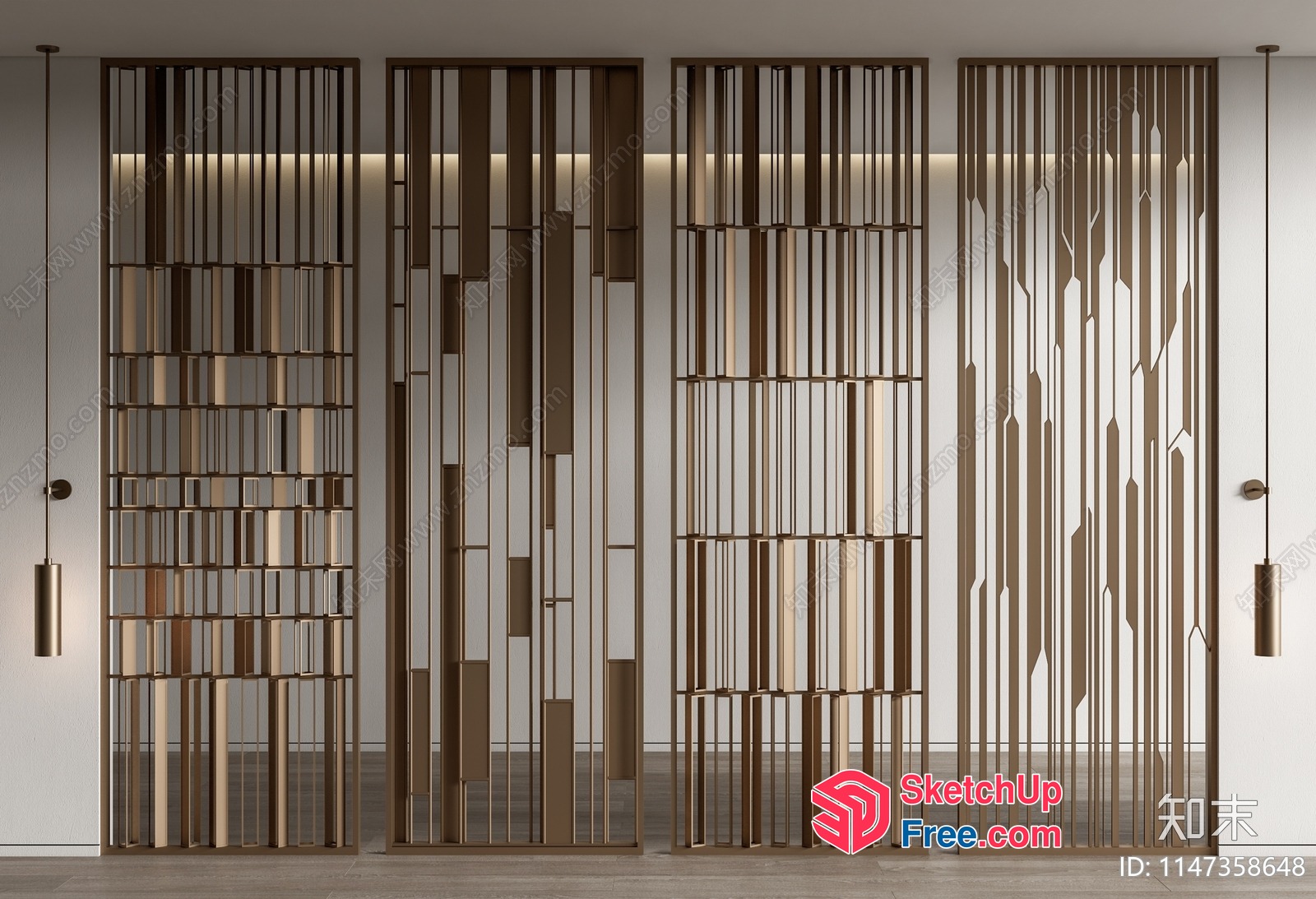 Modern Partition Screen Design 3D SketchUp File