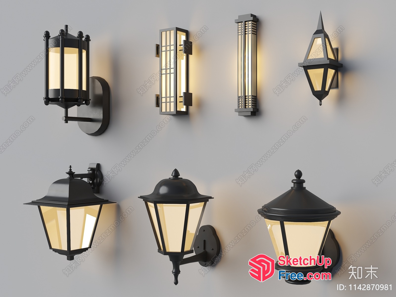 Classic Exterior Lighting Fixtures 3D SketchUp File