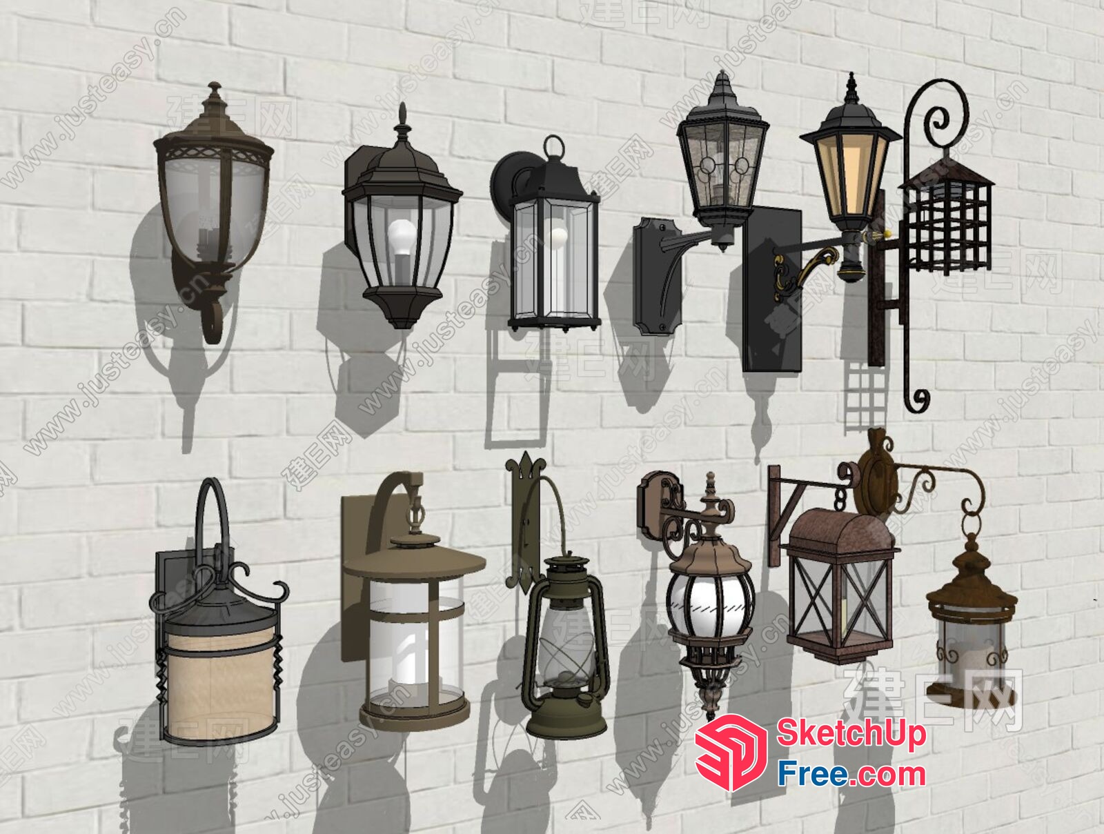 Exterior Lighting Fixtures Collection 3D SketchUp File