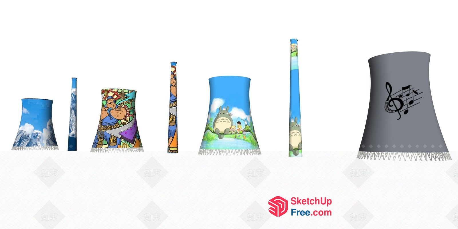 Vibrant Cartoon-Inspired Home Decor 3D SketchUp File