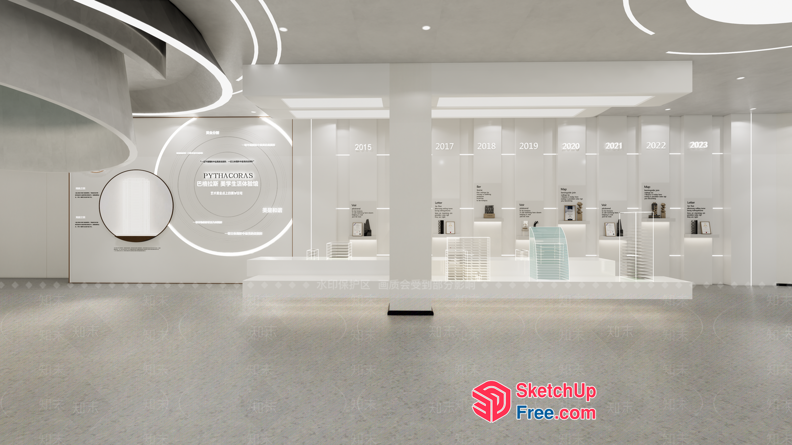 Elegant White Minimalist Interior 3D SketchUp File