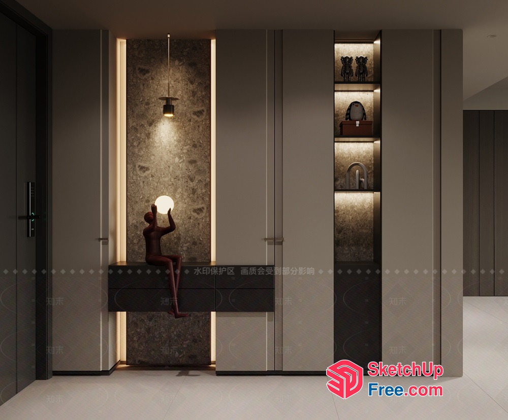 Modern Minimalist Home Decor With Sleek Furniture And Lighting 3D SketchUp File
