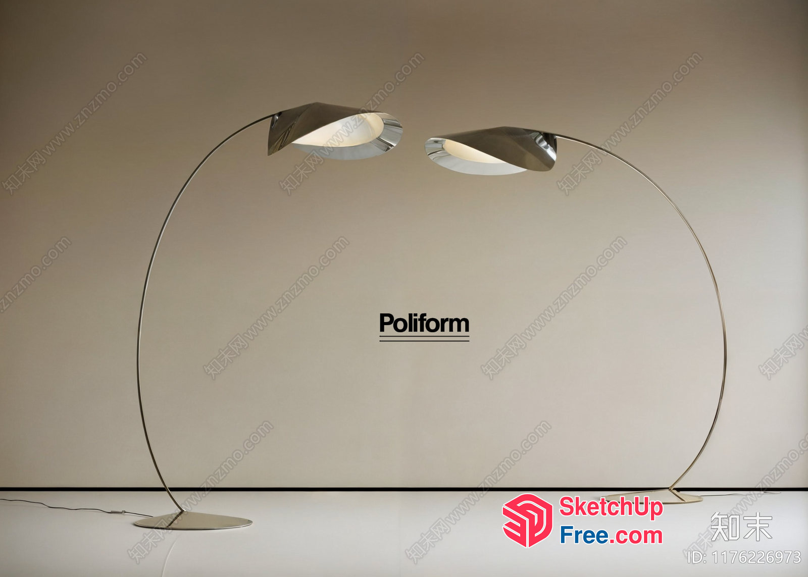 Poliform Floor Lamp 3D SketchUp File