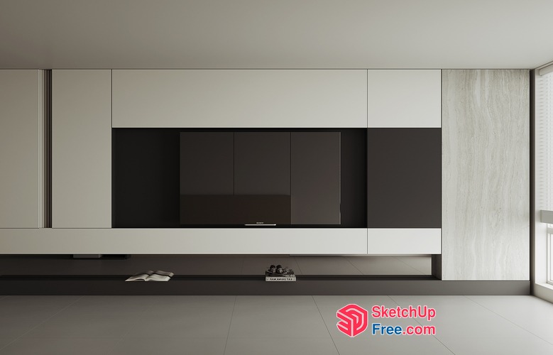 Minimalist Modern Living Room Design 3D SketchUp File