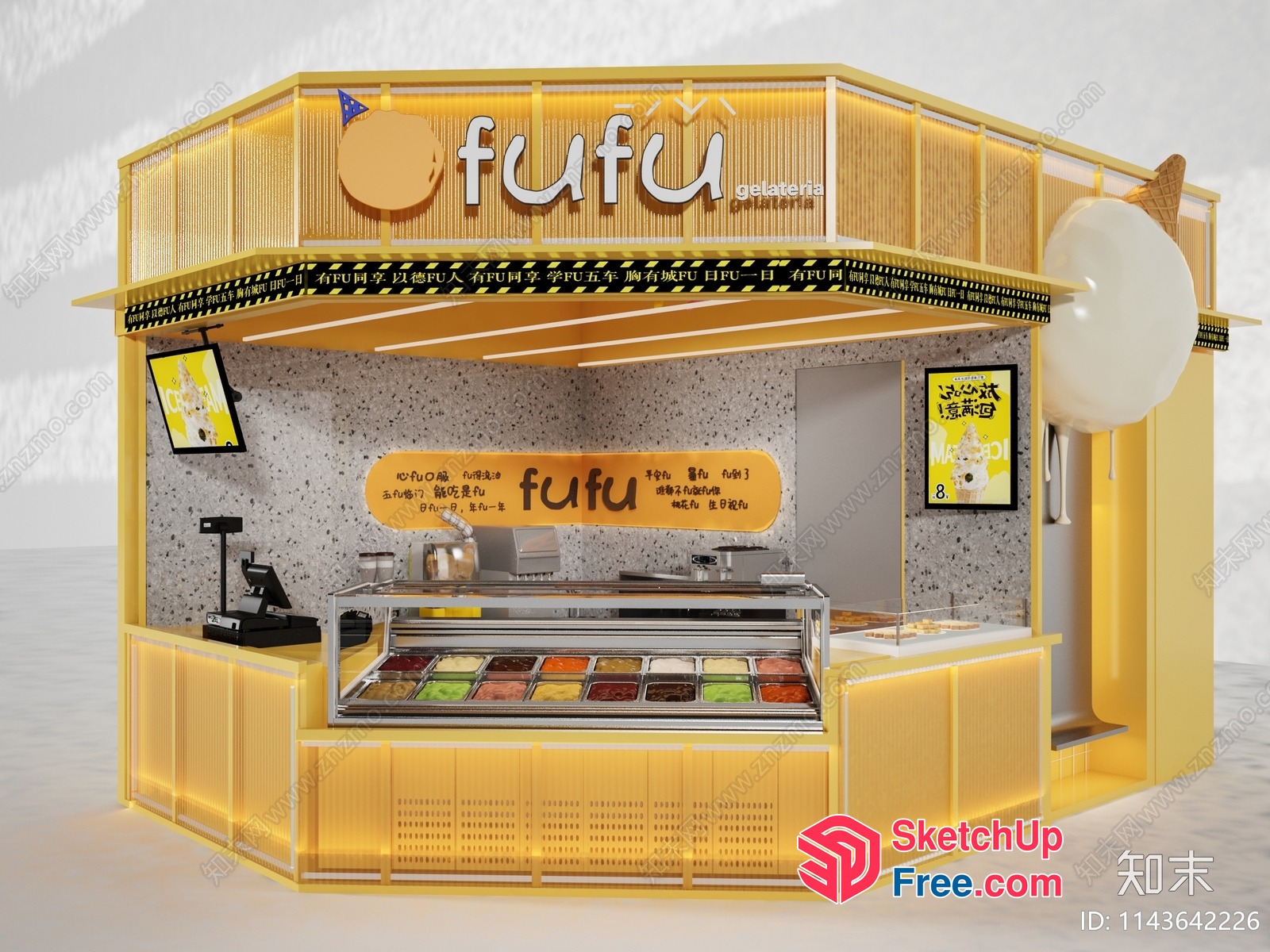Fufu Gelateria 3D SketchUp File