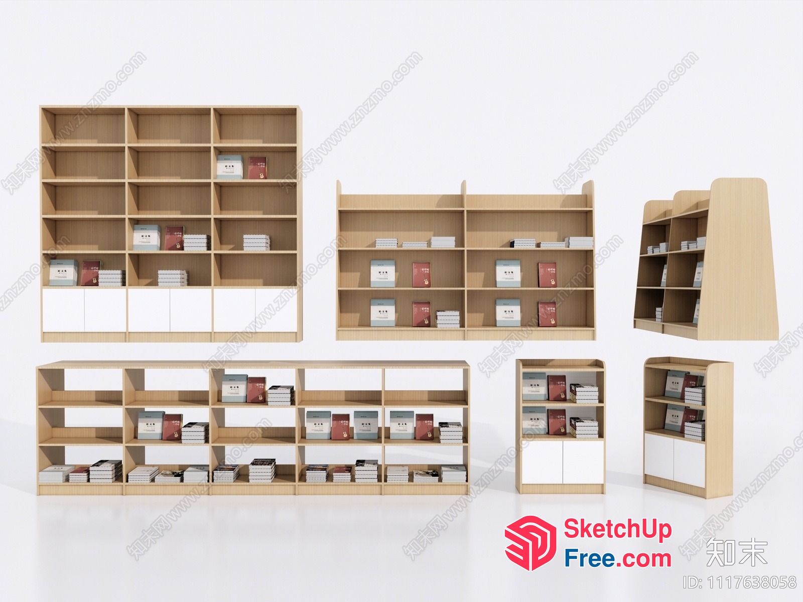 Bookcase Furniture For Library And Office 3D SketchUp File