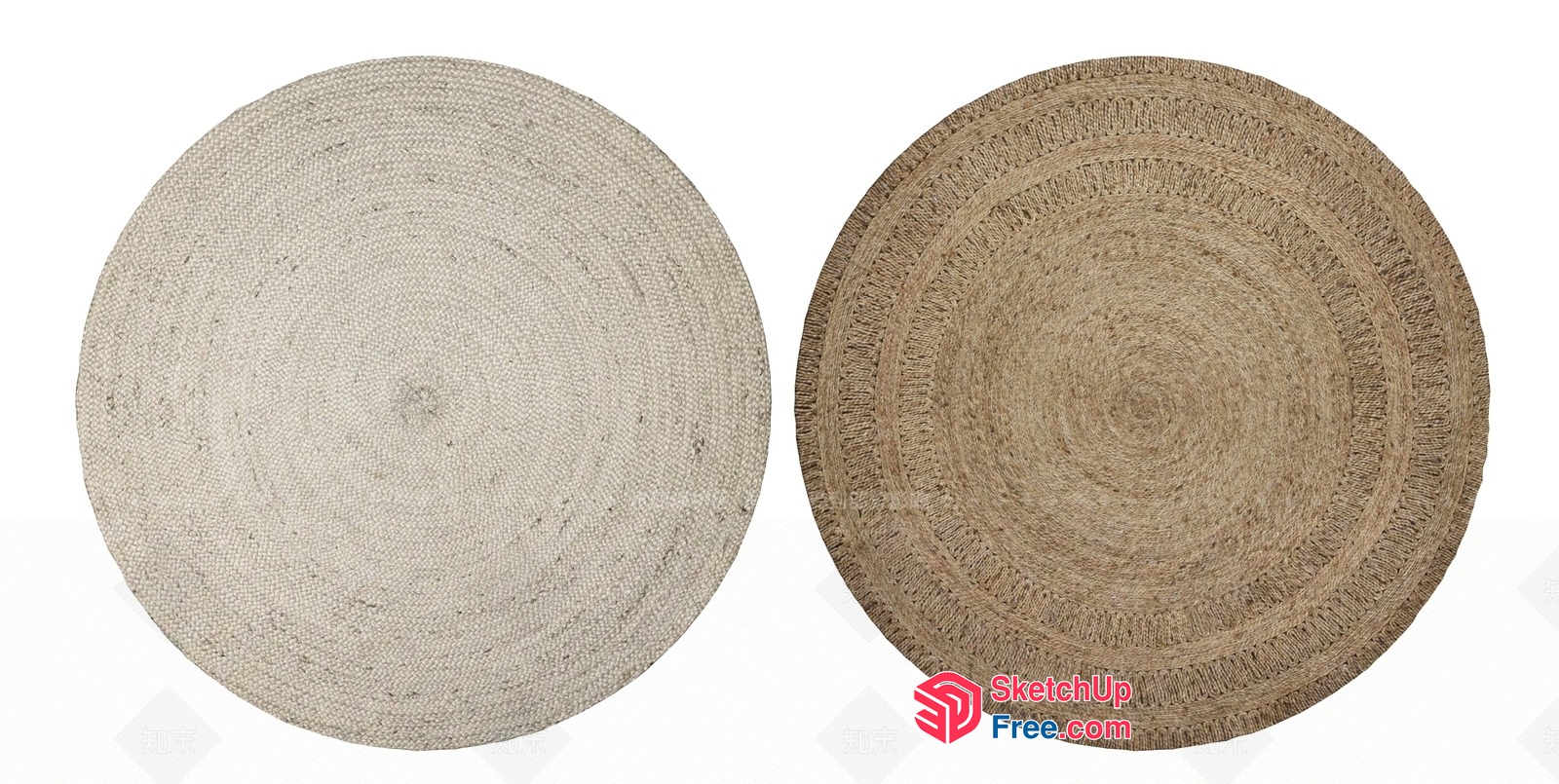 Circular Rugs With Distinctive Patterns 3D SketchUp File