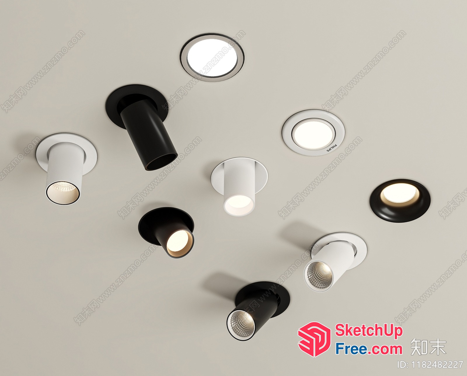 Modern Ceiling Lighting Fixtures Collection 3D SketchUp File