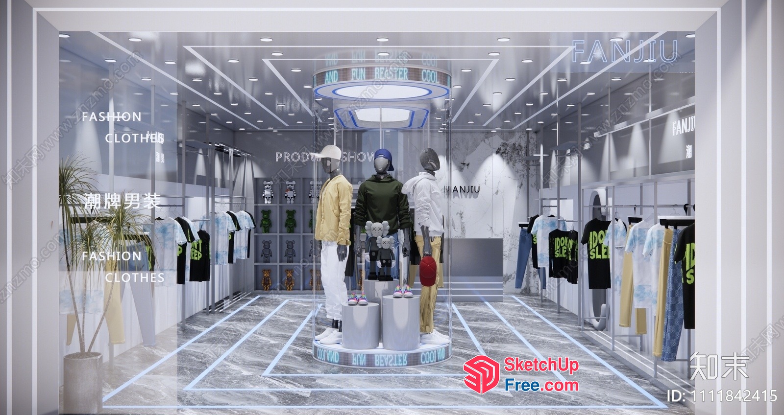 Modern Fashion Store Interior Design 3D SketchUp File
