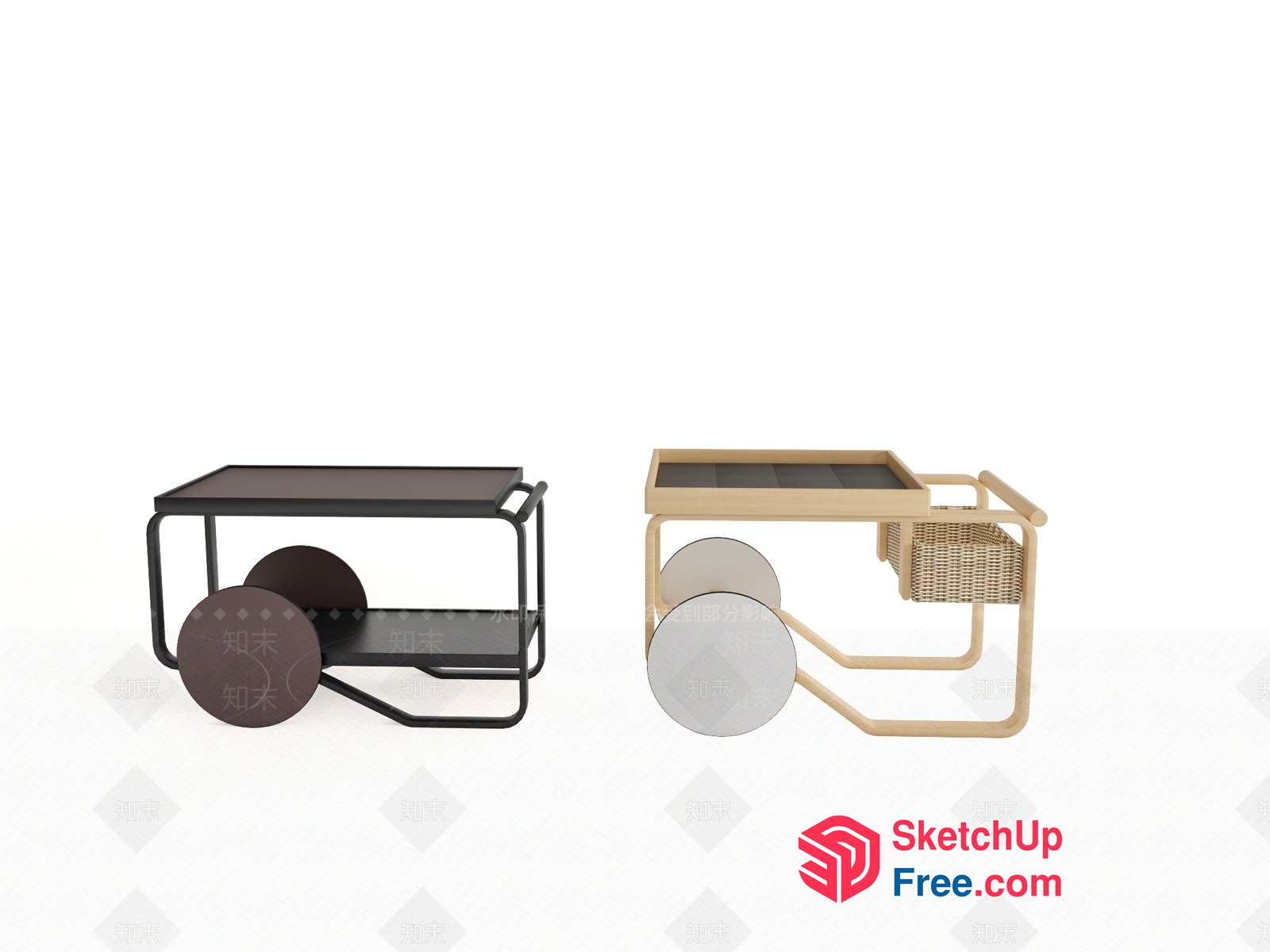 Simple Modern Furniture Pieces For Home And Office 3D SketchUp File