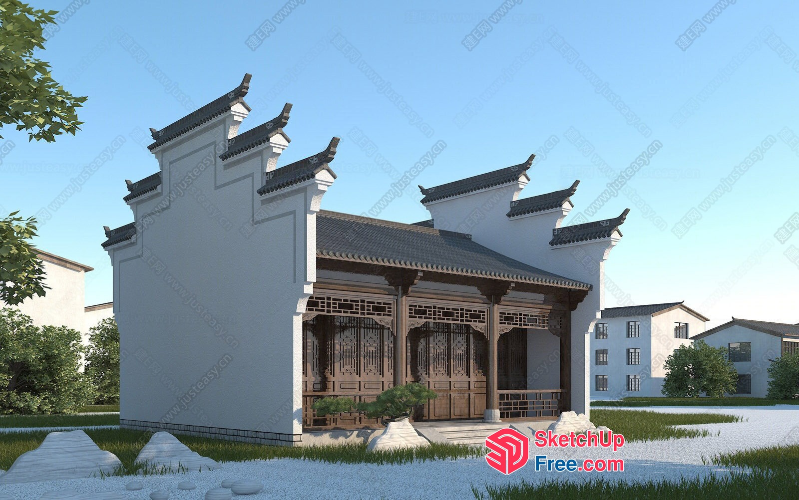 Traditional Chinese Architecture Building 3D SketchUp File
