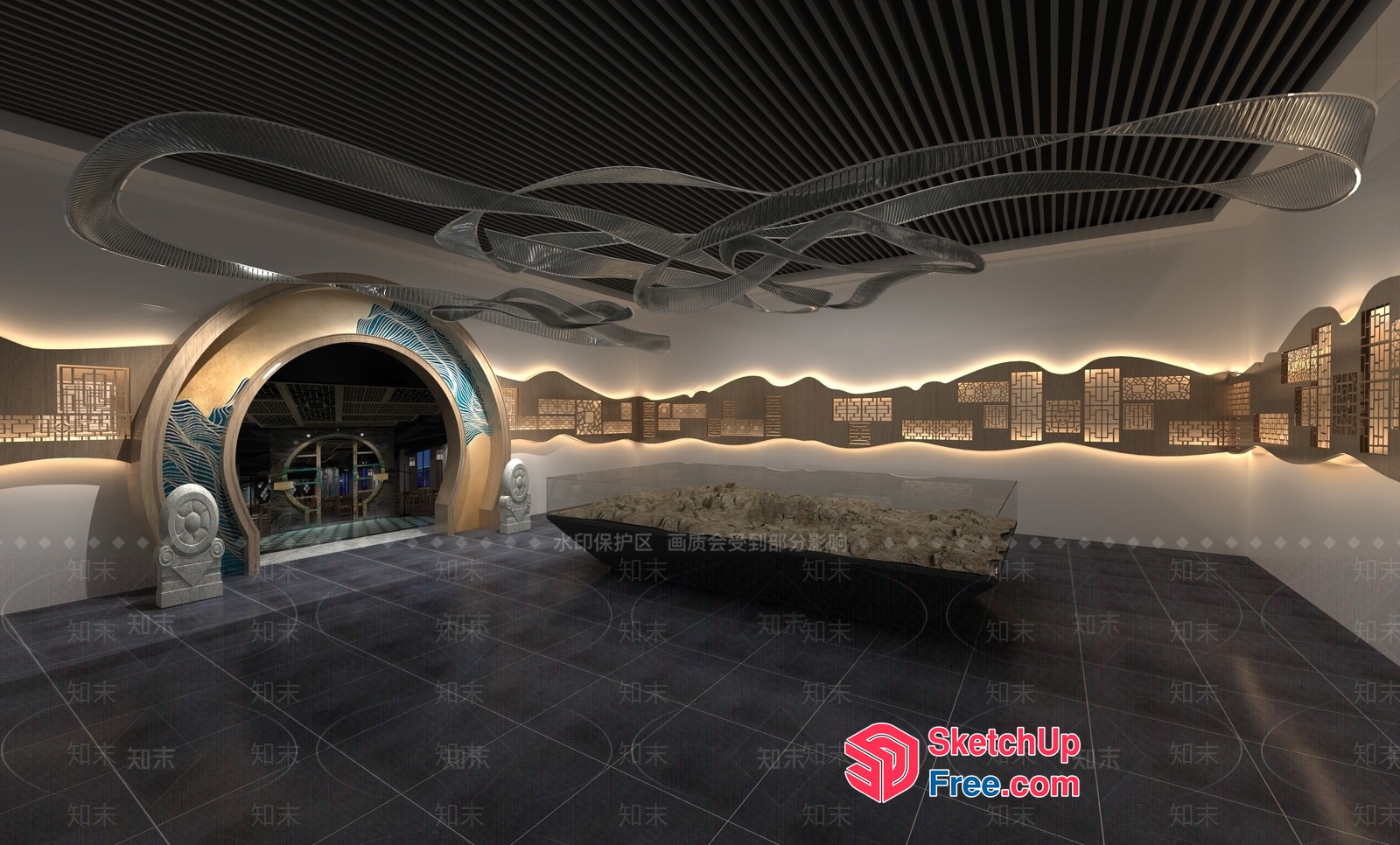 Luxurious Modern Chinese-Style Interior Design 3D SketchUp File