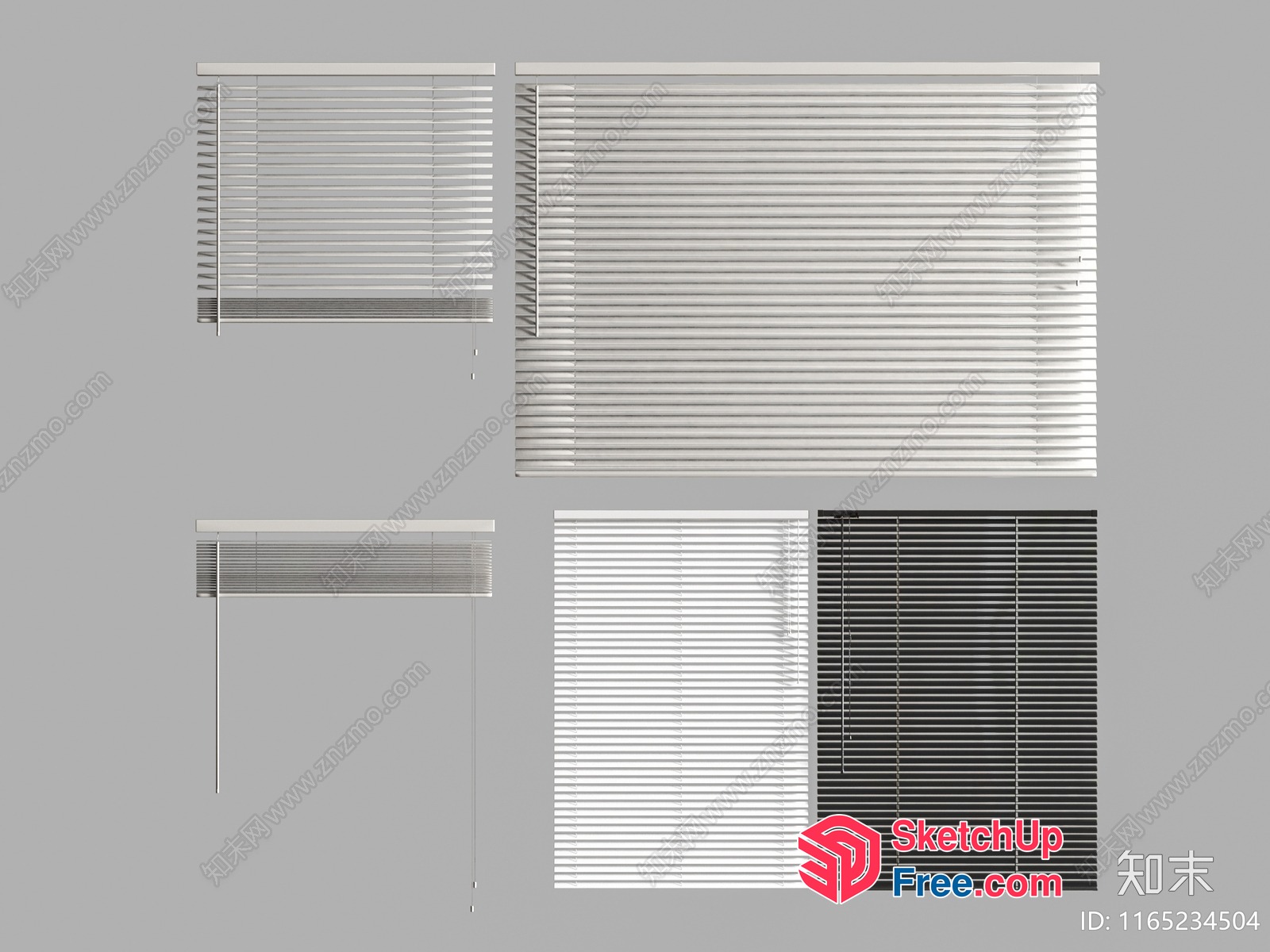Window Blinds In Various Styles 3D SketchUp File