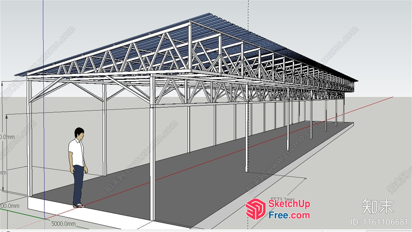 Detailed Building Design With Roof Synthesis 3D SketchUp File