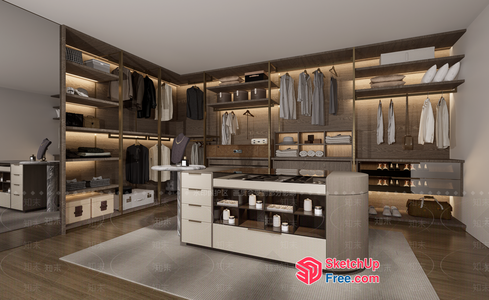 Modern Minimalist Interior Design For Luxurious Living Room 3D SketchUp File