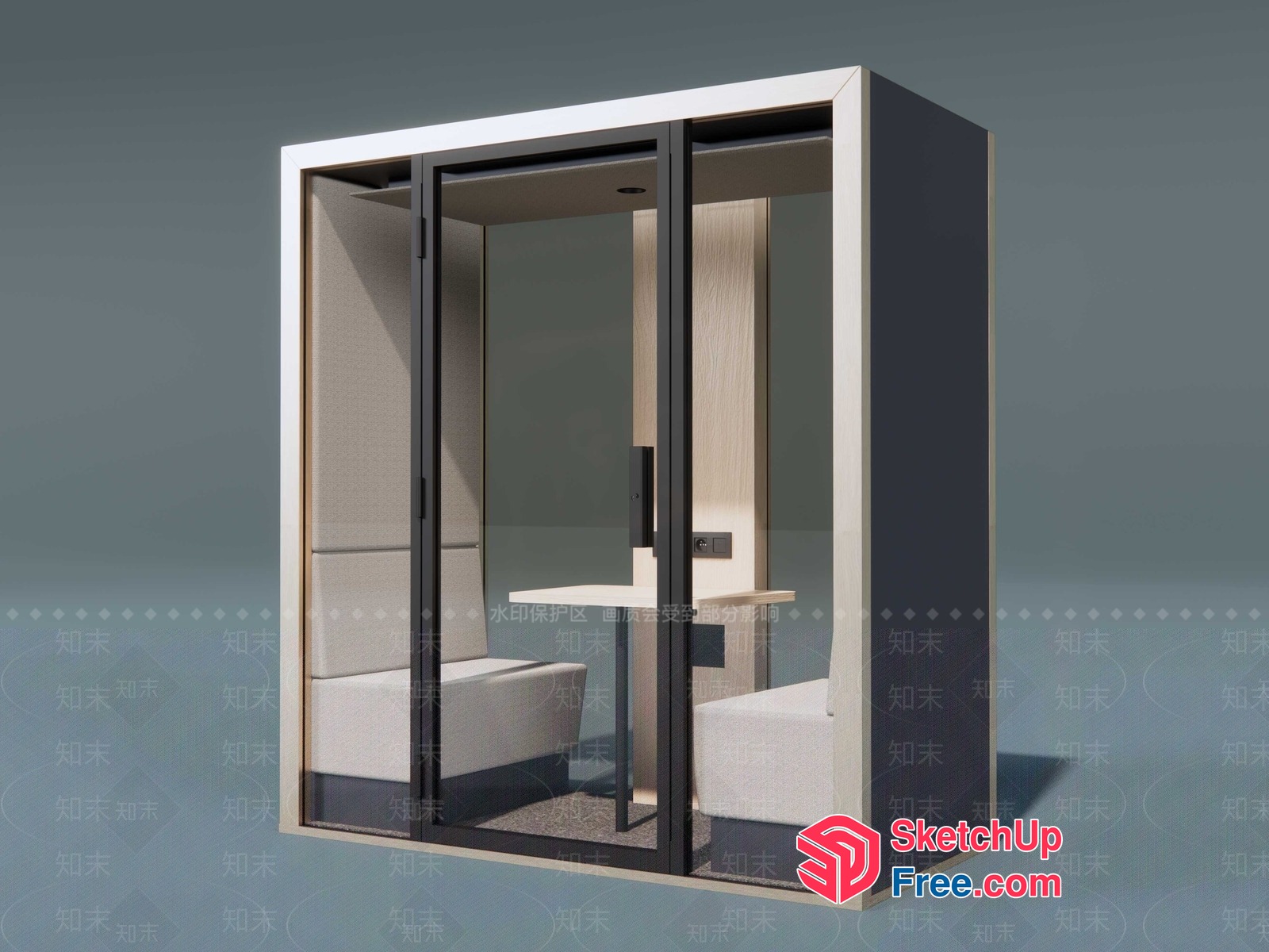 Modern Glass Door And Window Enclosure 3D SketchUp File