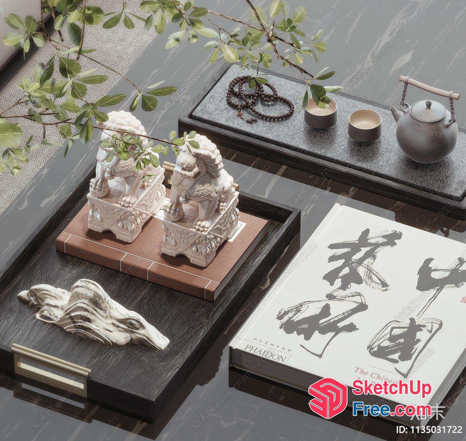 Elegant Chinese-Inspired Home Decor Collection 3D SketchUp File
