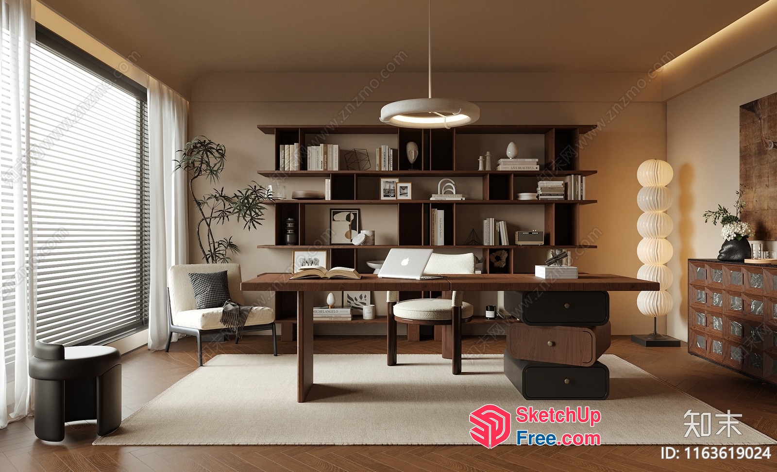 Modern Minimalist Office Interior Design 3D SketchUp File