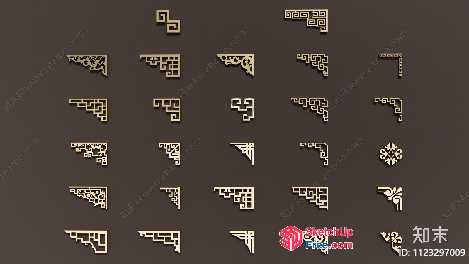 Intricate Corner Decorations 3D SketchUp File