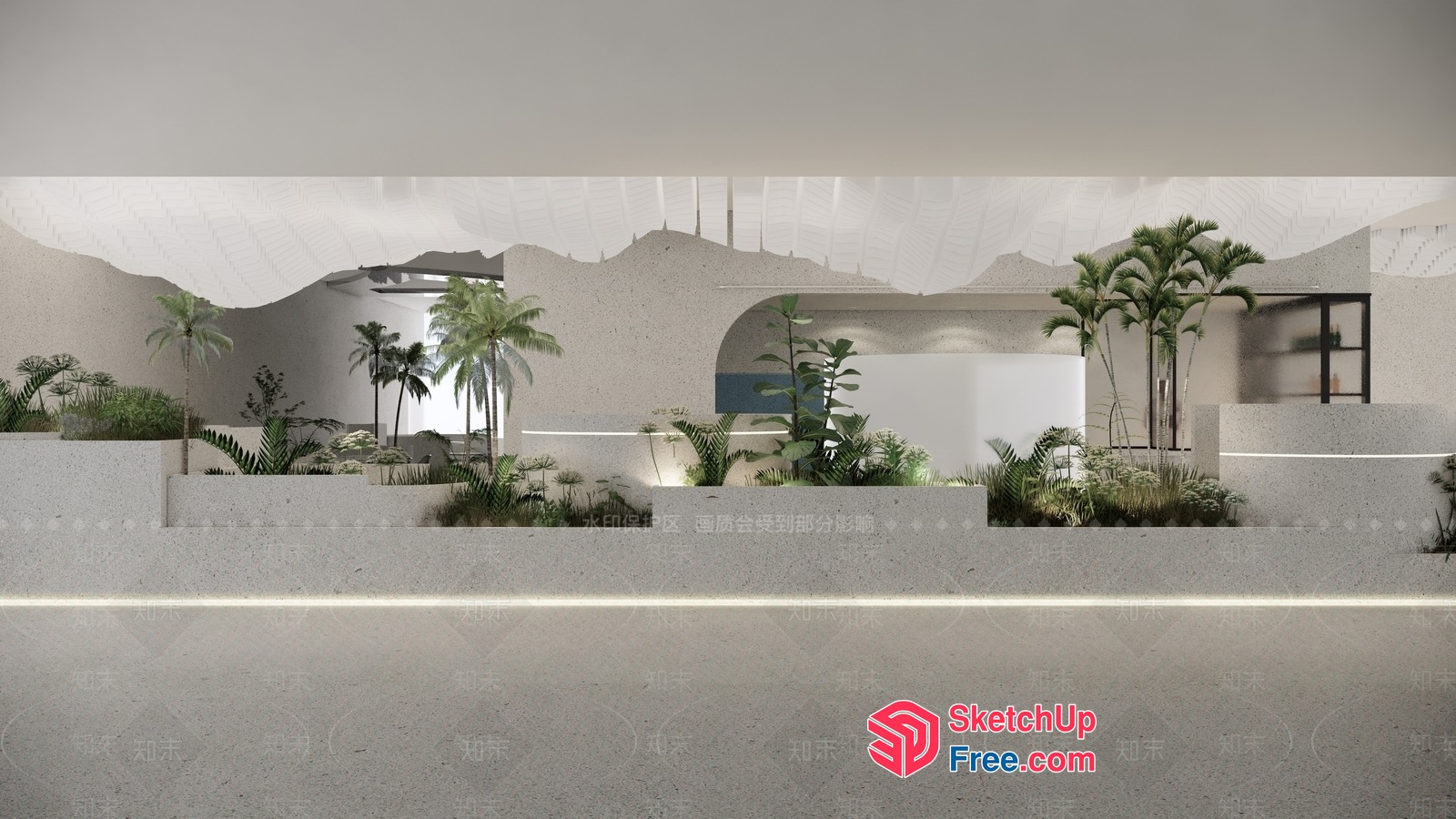 Modern Tropical Villa Exterior 3D SketchUp File