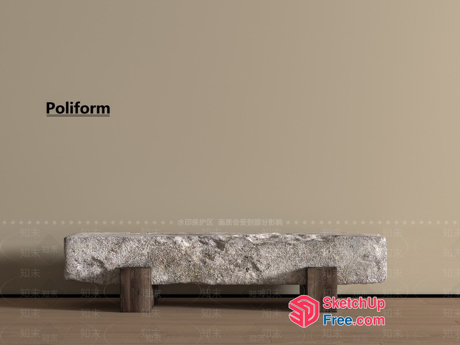 Poliform Coffee Table 3D SketchUp File