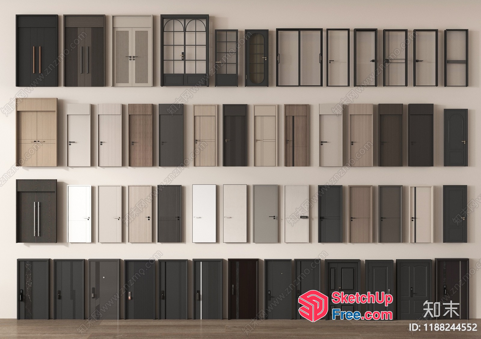 A Variety Of Doors And Windows 3D SketchUp File