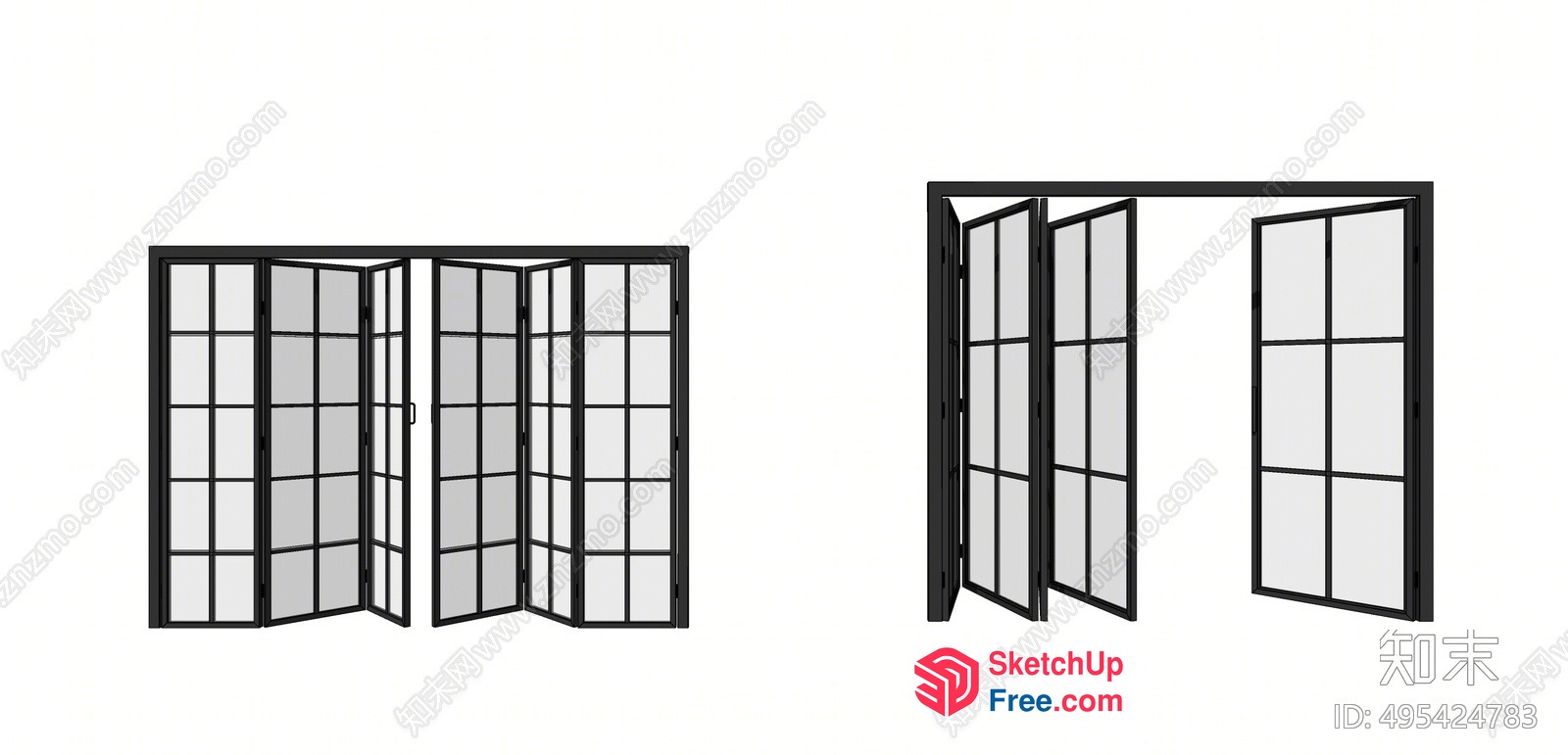 Open Folding Screen 3D SketchUp File