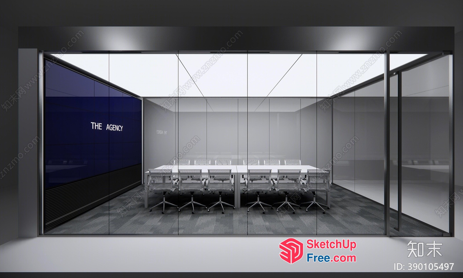 The Agency Interior Office Space 3D SketchUp File