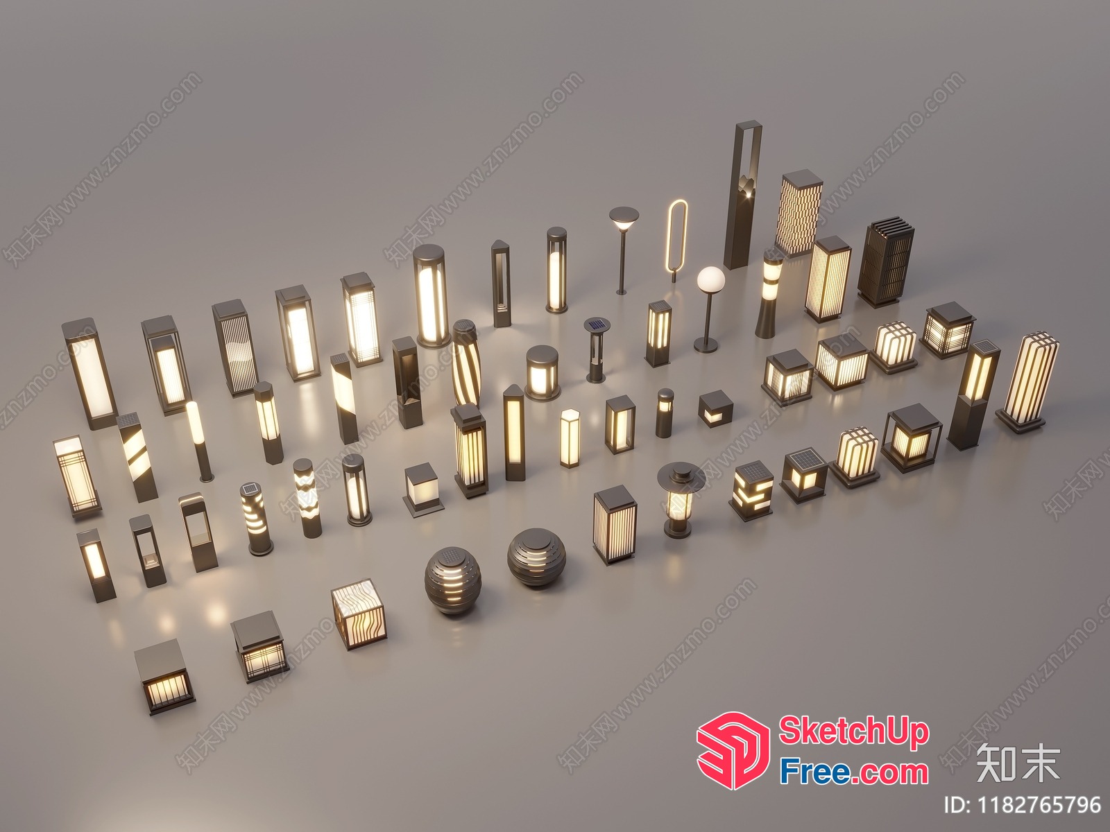 Modern Outdoor Lighting Collection 3D SketchUp File